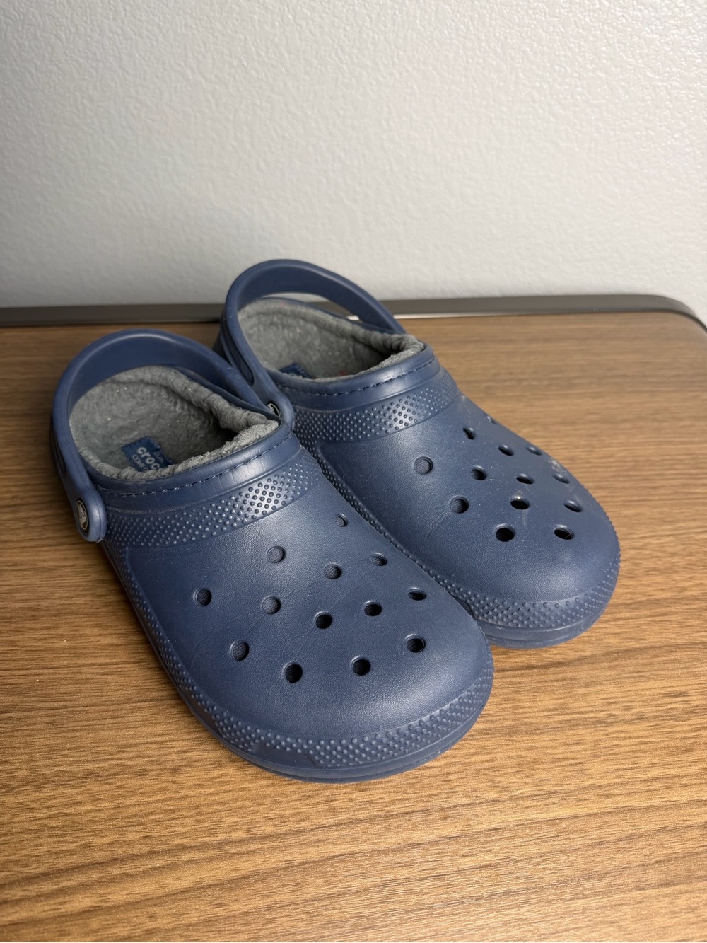 CROCS Unisex Navy Dual Comfort with Grey Fleece Lining